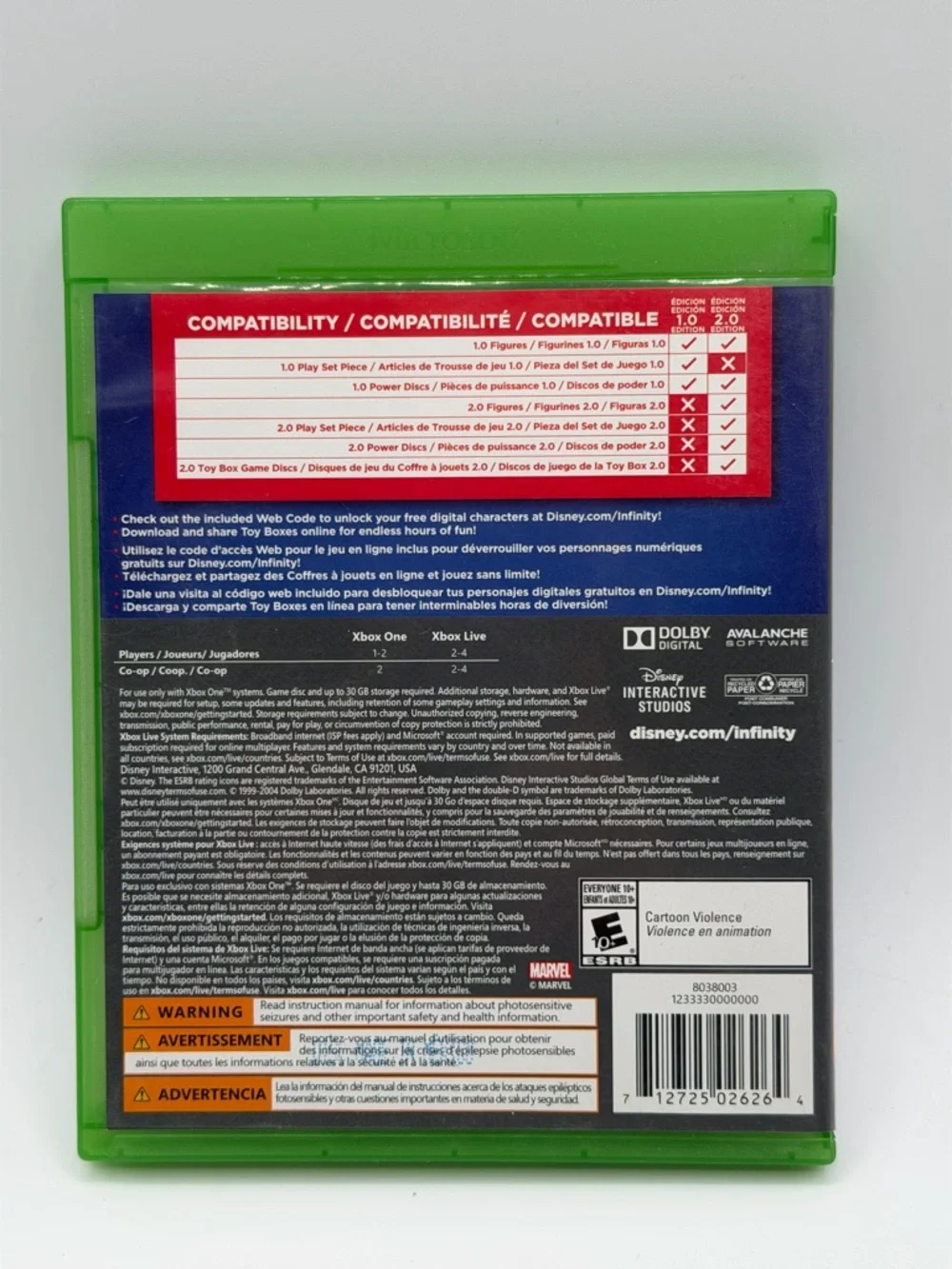 Disney Infinity: 2.0 Edition (Microsoft Xbox One, 2014) Complete & Tested